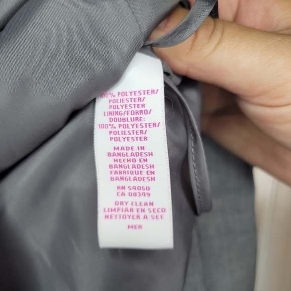 9&Co Pearl Gray Sheath Dress Sz 14 - Picture 5 of 6